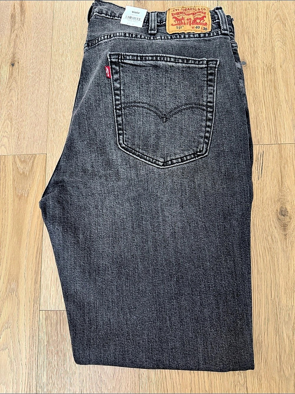 Levi's 514 Straight Fit Flex Eco Performance Jeans Gray Waist 40